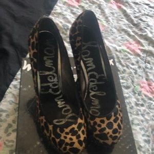 Leopard skin heels
